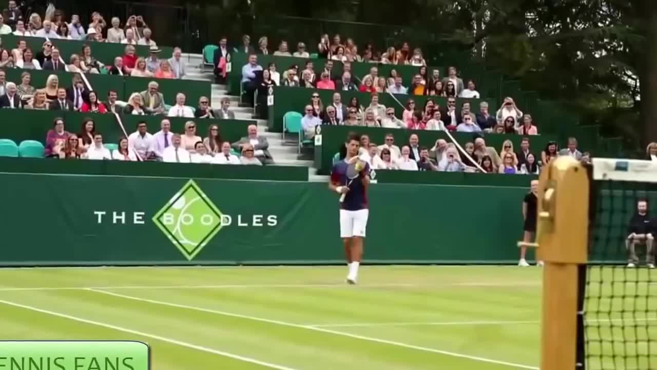 Novak Djokovic - Funny Moments - Service like Maria Sharapova