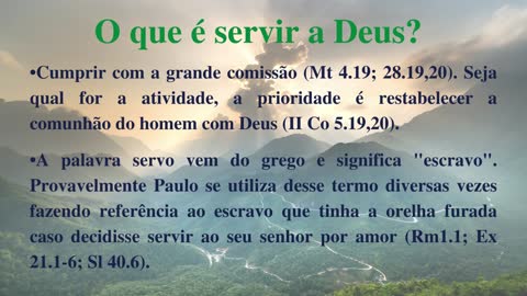 O que é servir a Deus - Aula 2
