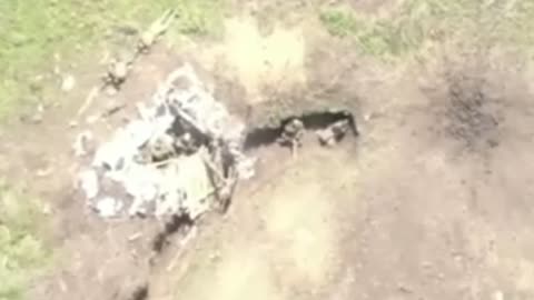 Ukraine drone drops grenade in Russian soldiers trench