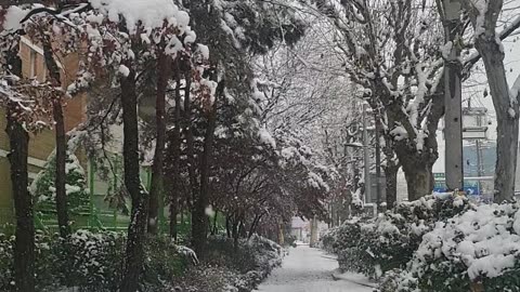 Snowy alleyways in Korea