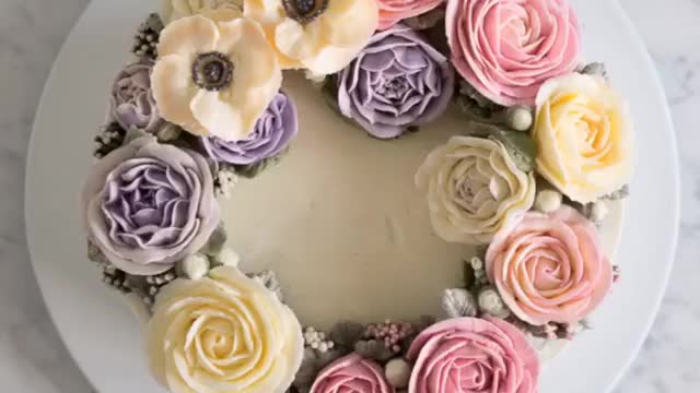 Beautiful cake decorating