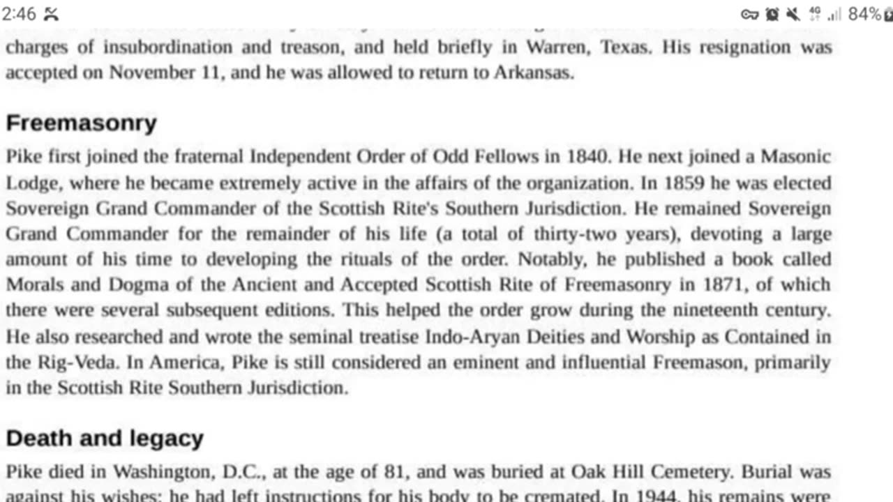 Scottish Rite's Albert Pike And World War 3