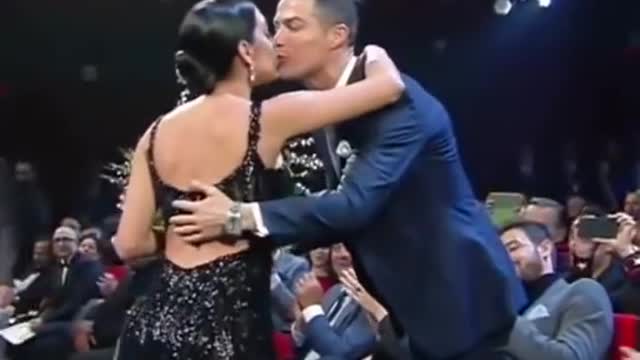 Ronaldo kisses girl in public shamefull act