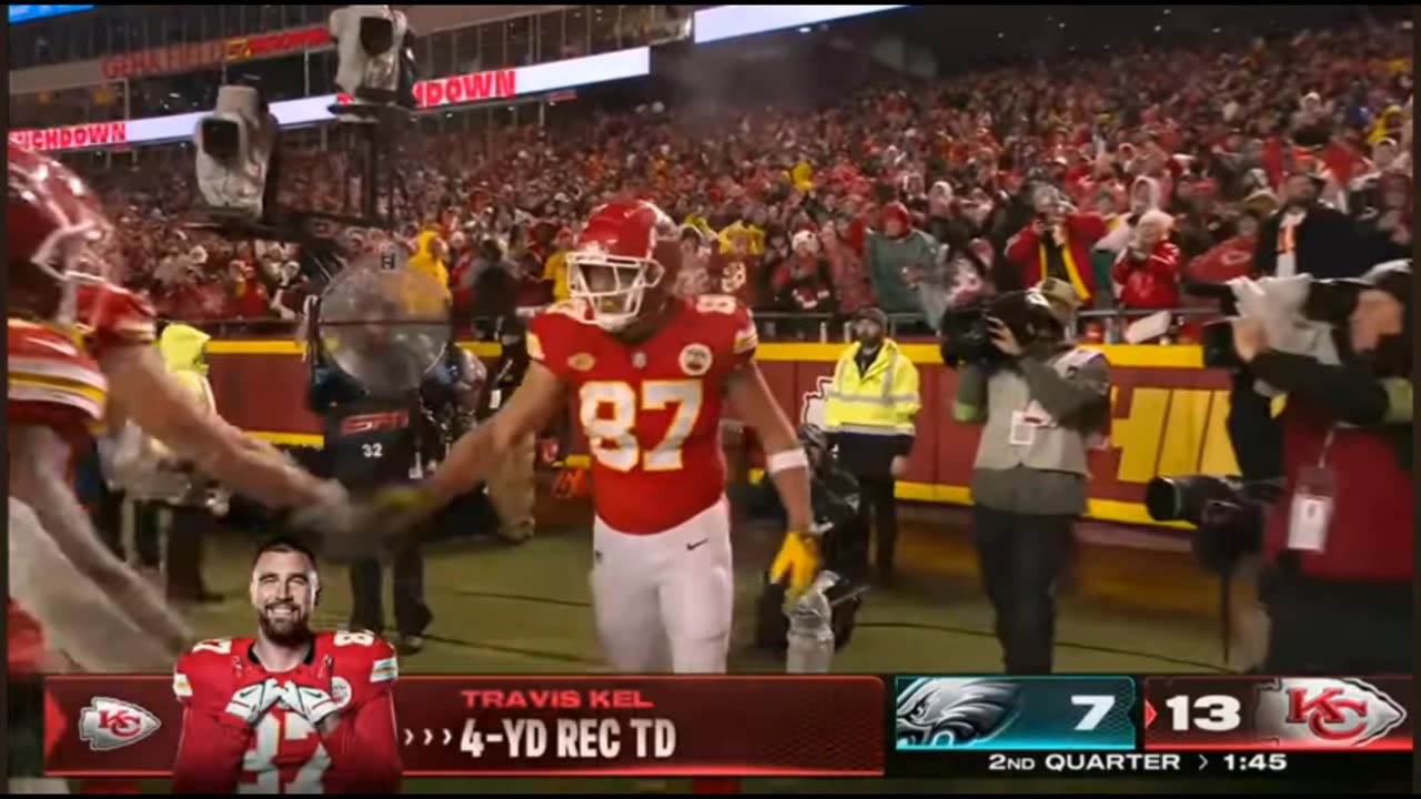 Travis Kelce gives the chiefs the lead