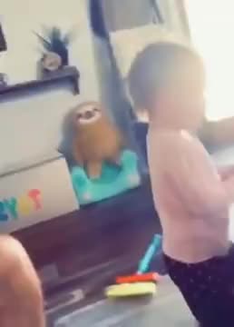 Kid's Hilarious Reaction When Her Father Acts Like He's Speaking To Her Boyfriend