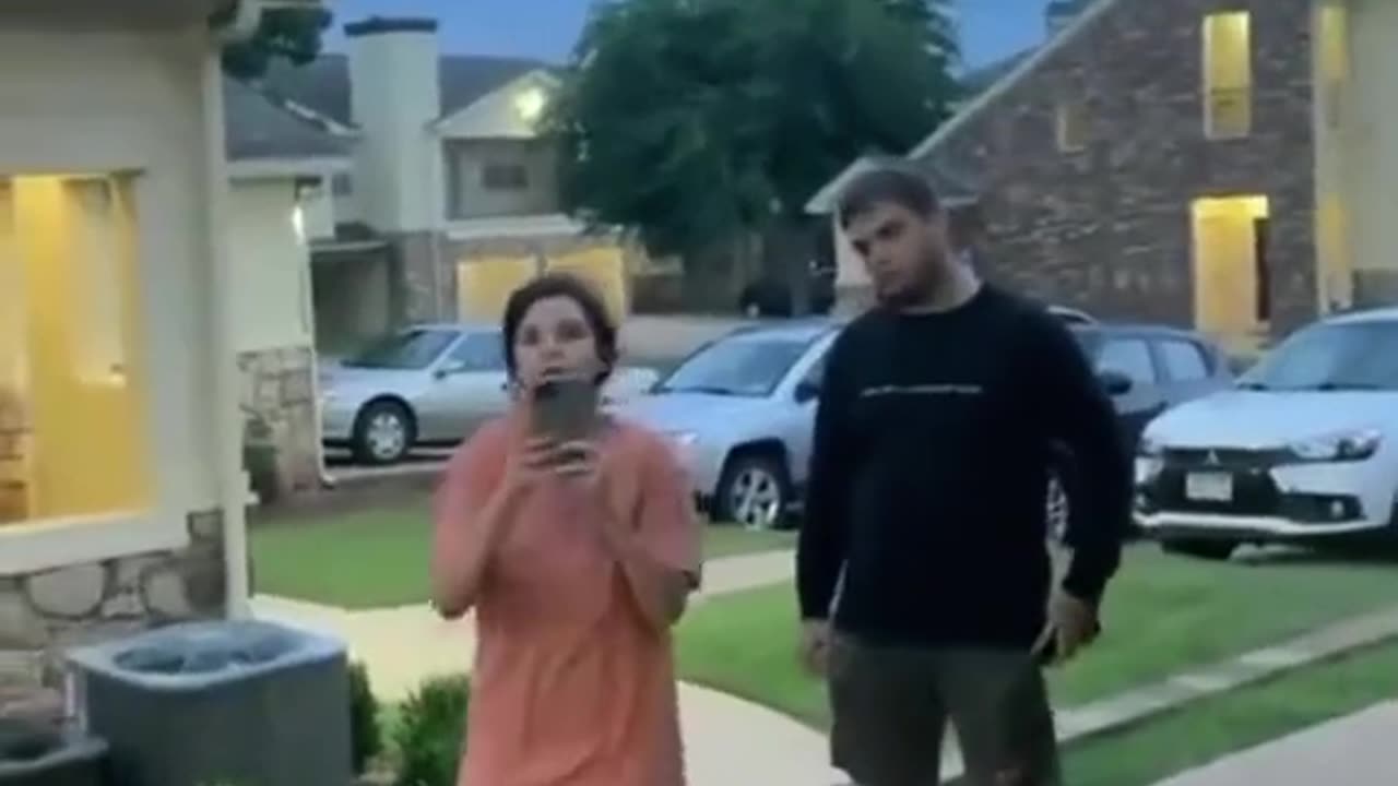 A creep attacks a man while her simp watches