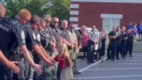 Police Escort Daughter of Late Officer To First Day Of School