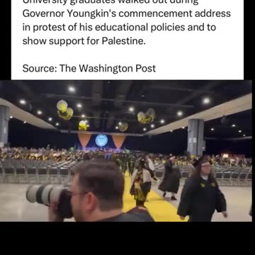 MASS STUDENT WALK OUT DURING VCU COMMENCEMENT SPEECH