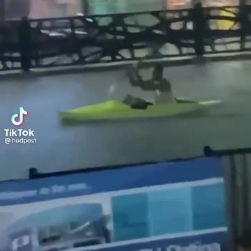 Man Kayaks Through NJ As Disastrous Flooding Hits States