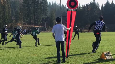 Epic football interception by 11 yr old