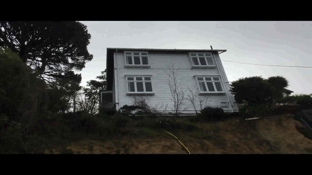 Hill damage on Southern end of The Terrace Wellington