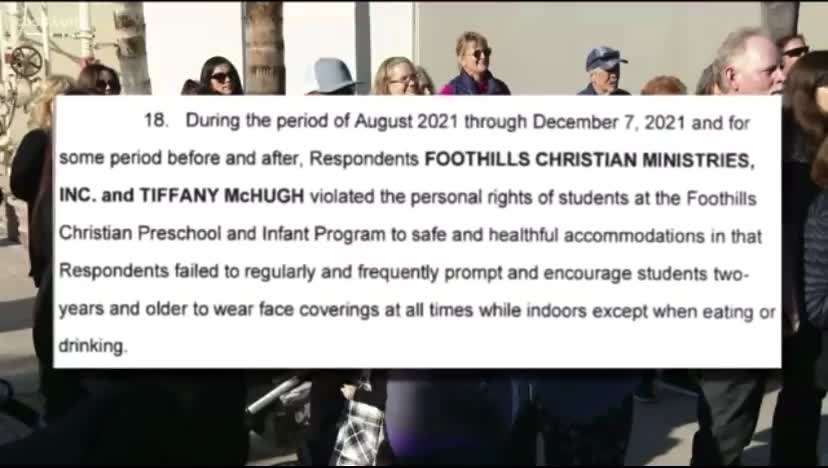 California - Christian preschool closed down for not enforcing the Mask Mandates on Children