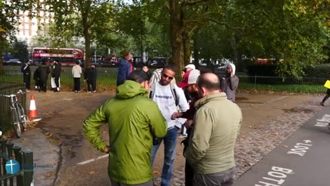 One by one Muslims walk away Speakers Corner Hyde Park