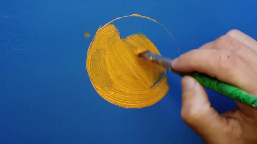 Draw The Yellow Moon With Paint