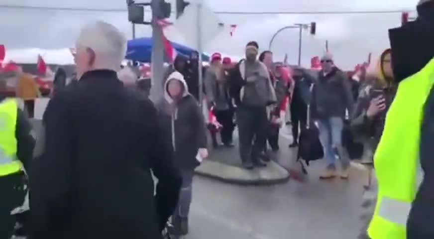 A Snake News Crew Gets Spit On And Chased Away By Pissed-Off Patriots At Surrey, BC Freedom Rally