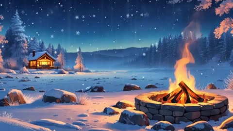 1 Hours of Snow, Fire, Wind & Rain Sounds | Stress-Free Relaxation & Anxiety Relief