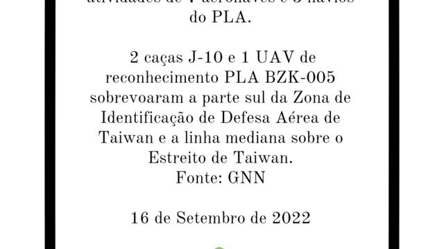 Taiwan em alerta