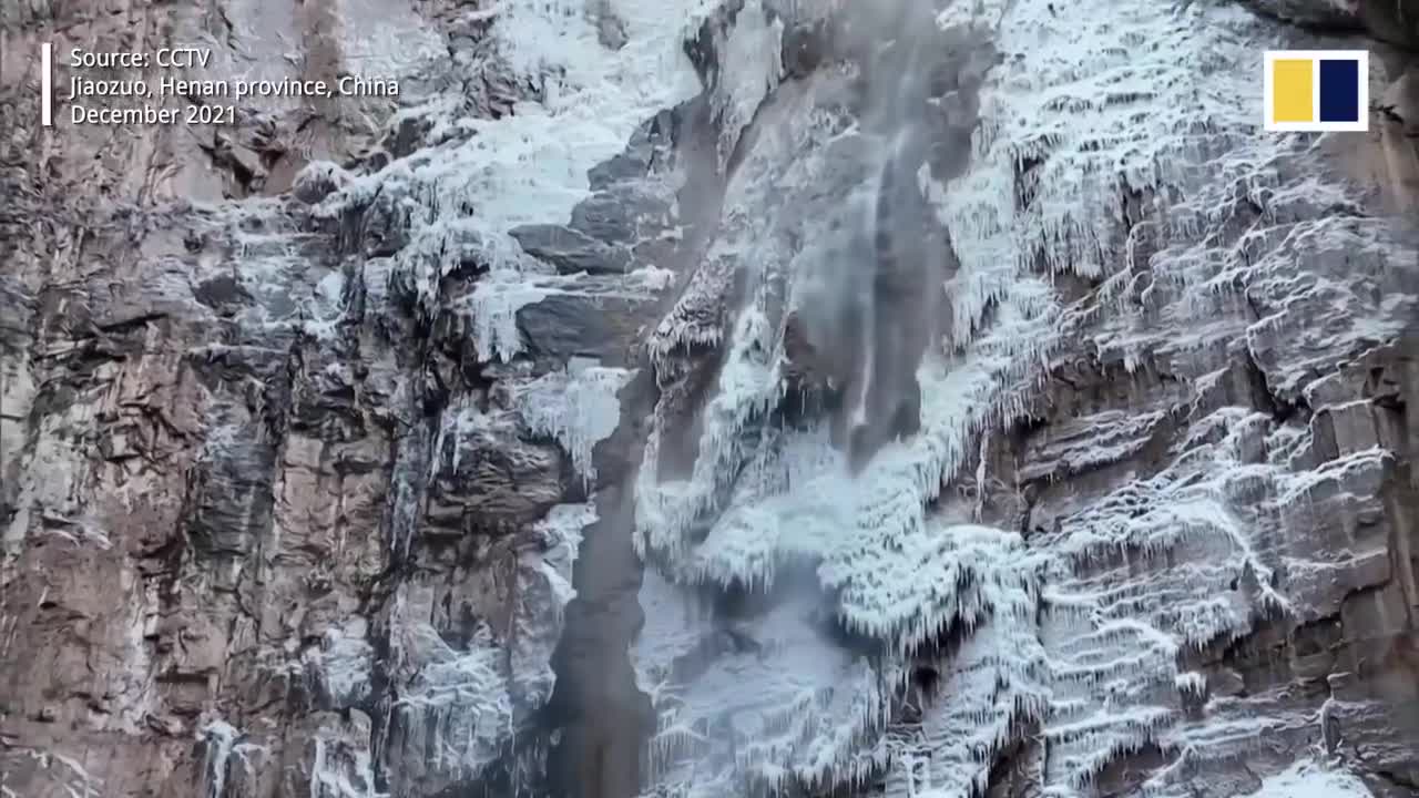 China’s winter wonderland of frozen waterfalls and snow-capped mountains