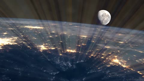 Earth And Moon , Atmosphere, Space.