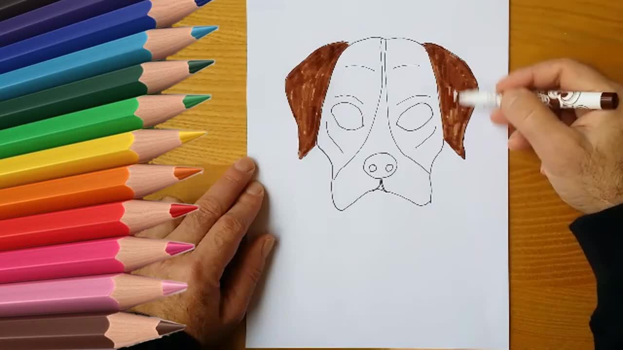 How to draw a carnival dog mask, draw a dog, #YouTubeKids