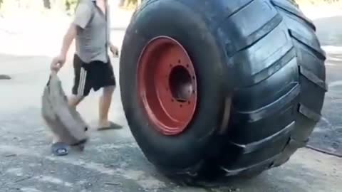 Gaint Tyre Fixing Technique 😱🔥💯