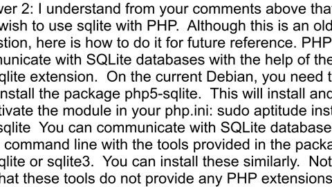 How to install sqlite on Debian