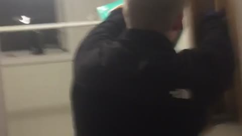 Squirrel in the Bathroom