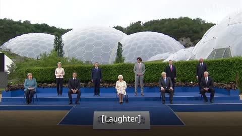 Queen jokes with G7 leaders