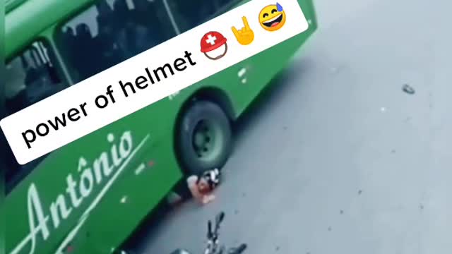 Helmet saves life