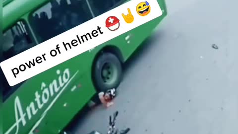 Helmet saves life