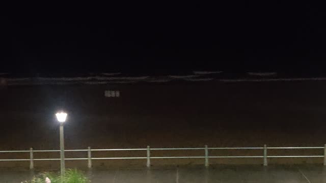 Night on the oceanfront