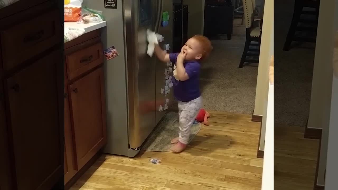 What Happens When Baby Open The Fridge new video ❤❤