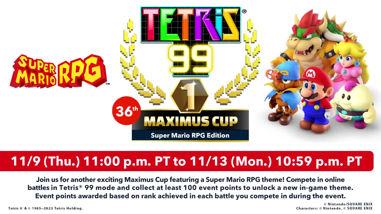 Tetris 99 - Official 36th Maximus Cup Gameplay Trailer