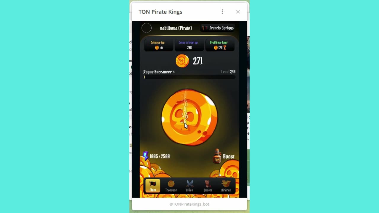 TON PIRATE KINGS NEW MINING MINI APP BOT TELEGRAM