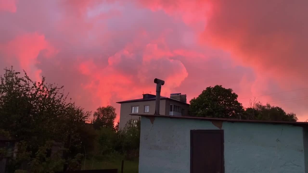 scary sky in the rain