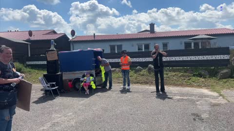 Wolgast: Video - Schilder Demo auf und über die Wolgaster Peenebrücke 02-07-2022
