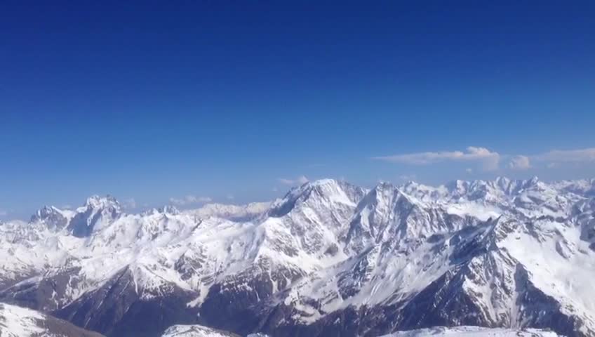 Panoramic view of the mountains of Elbrus