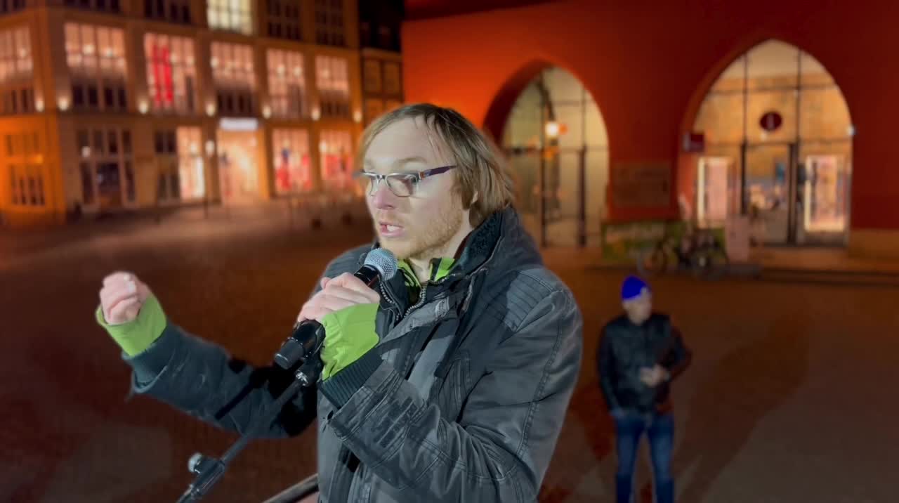 Greifswald: Eine weitere Rede von Andreas 21-03-2022