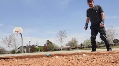 Rollerblades - Learning how to break