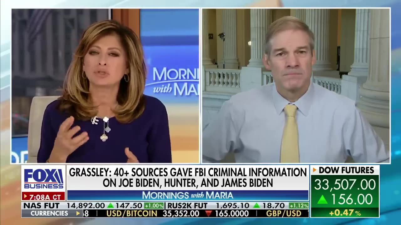 Where's the money?' Jordan asks: 'Looks like it's in Joe Biden's accounts'