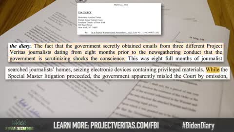 Project Veritas Outlines EXPLOSIVE Evidence DOJ Spied on Them Before FBI Raid