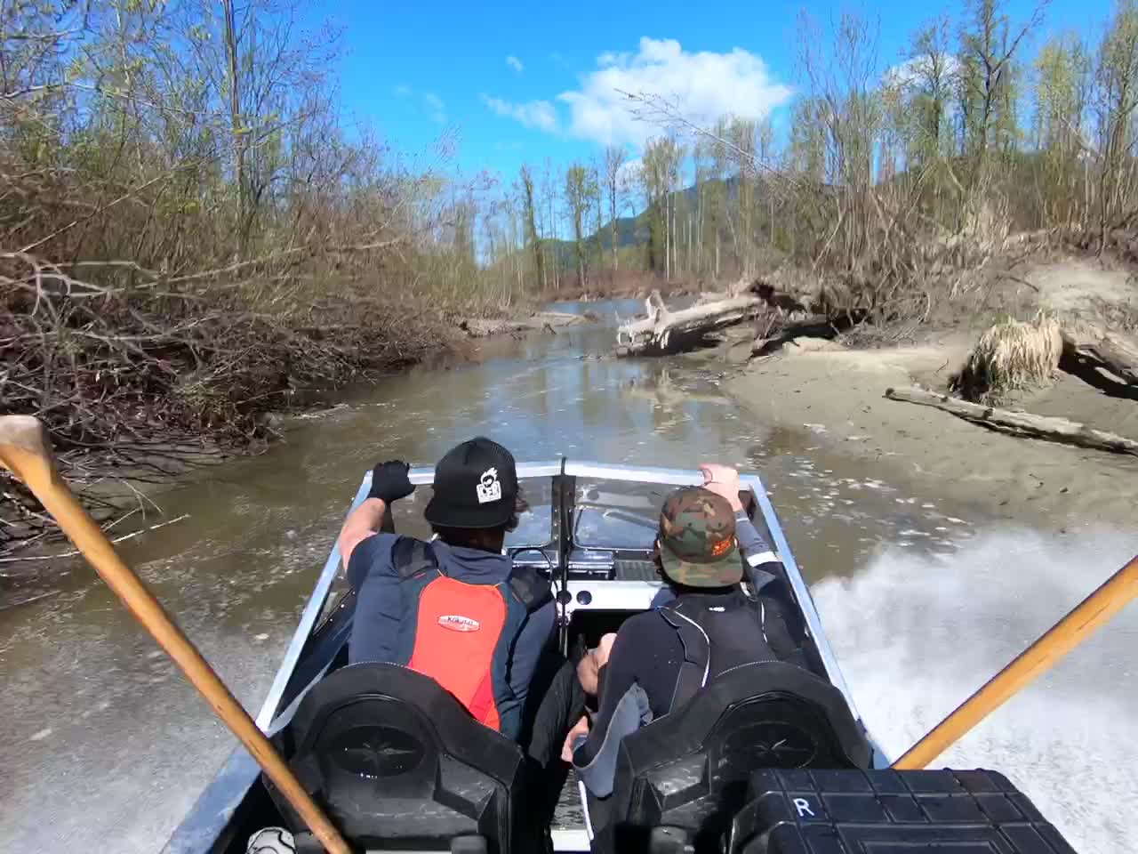 Whipping a 360 in a Jet Stream Boat