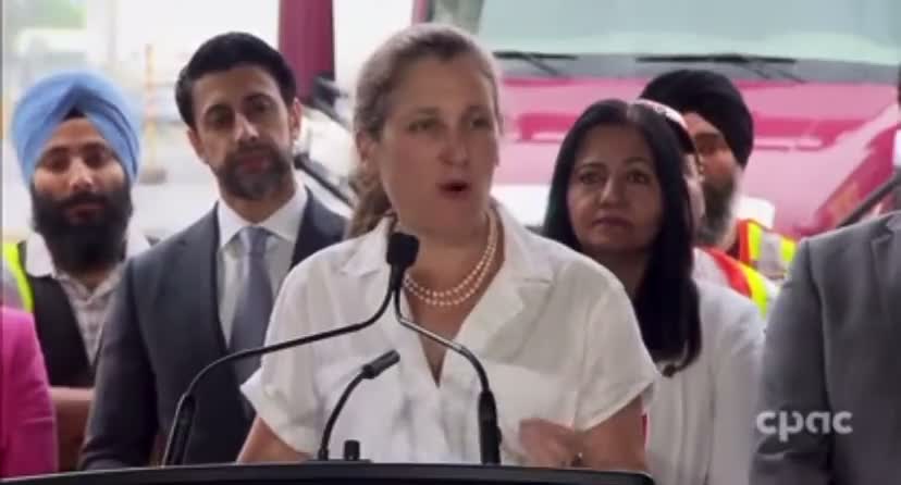 Freeland says high fuel prices are a “reminder of why climate action is so important”