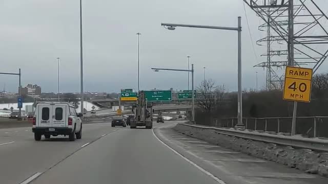 Truck Topples Over After Slamming Into Bridge