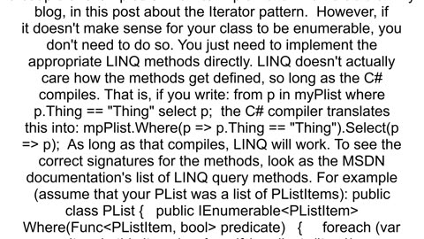 How can I add LINQ support to my library