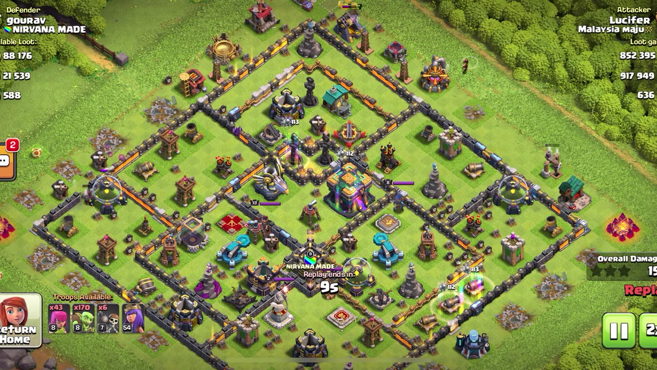 Clash of clan mobile game few goblins loot