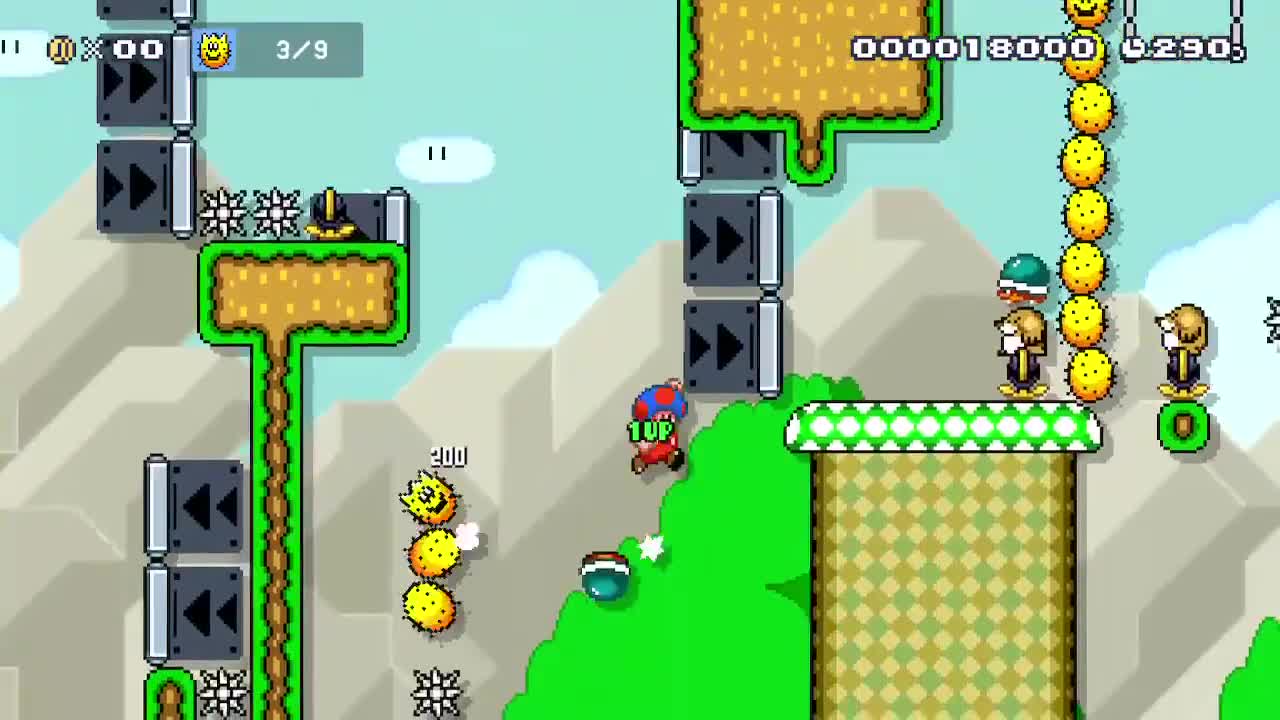 Pokey Shooting Gallery - Mario Maker 2 Kaizo