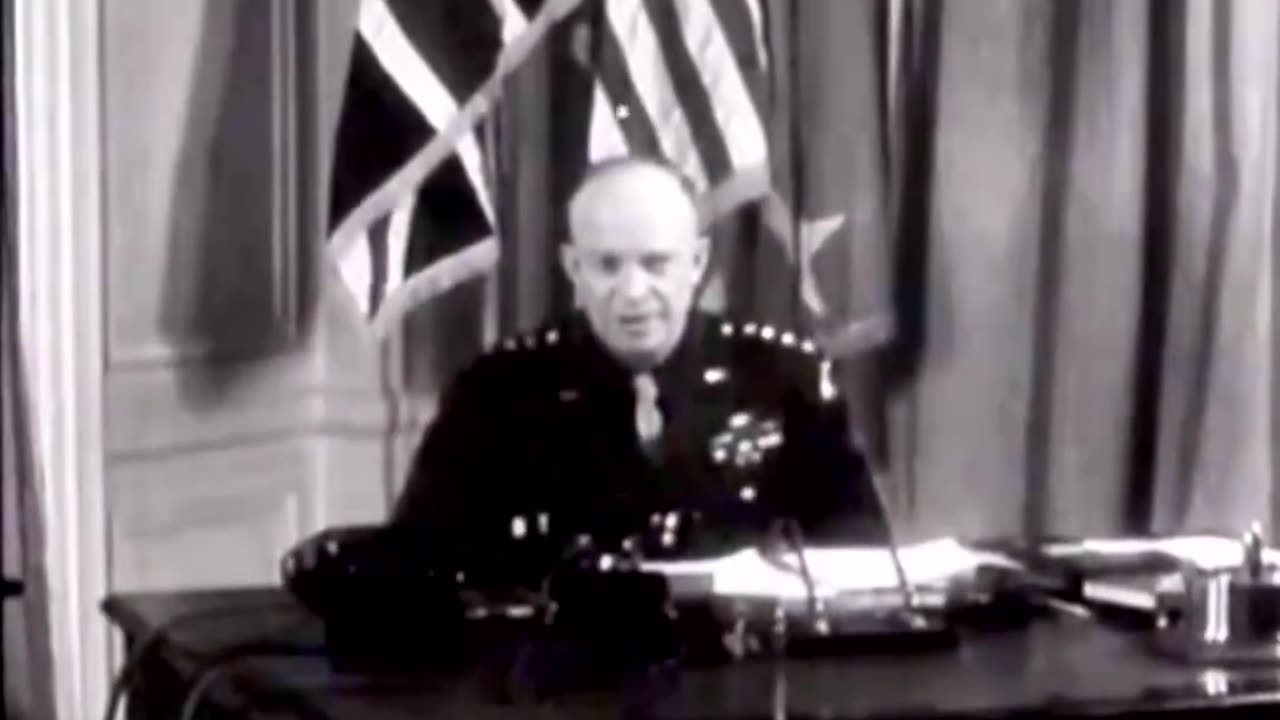 General Eisenhower delivers speech after being appointed Supreme Allied Commander in 1944