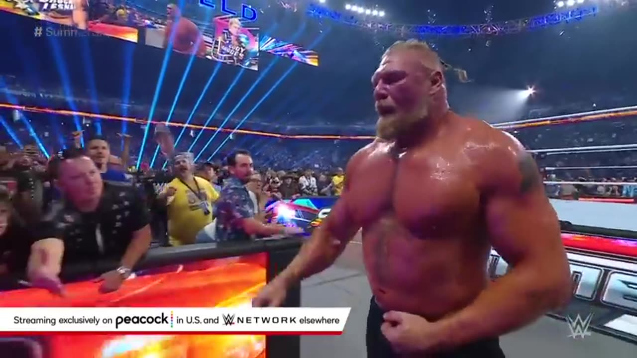Brock Lesnar vs Cody Rhodes fight Cody Rhodes destroy the brock Lesnar accept the loose
