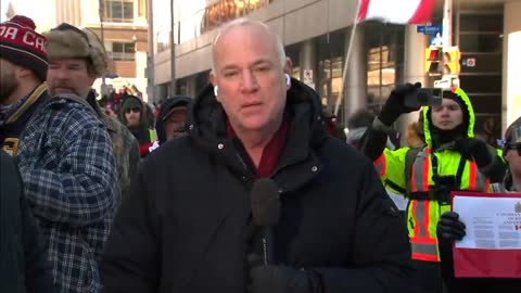 "F--- Liars!" - MSNBC Segment Heckled by Freedom Convoy